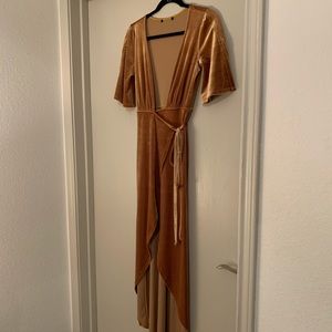 Free People velvet tie dress